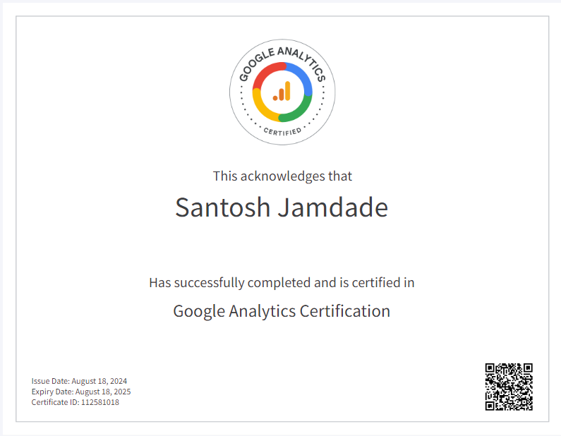 Google Analytics  Certification